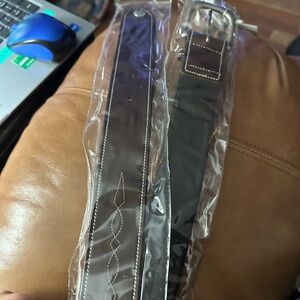 Elegant Brown Stitched Leather Belt